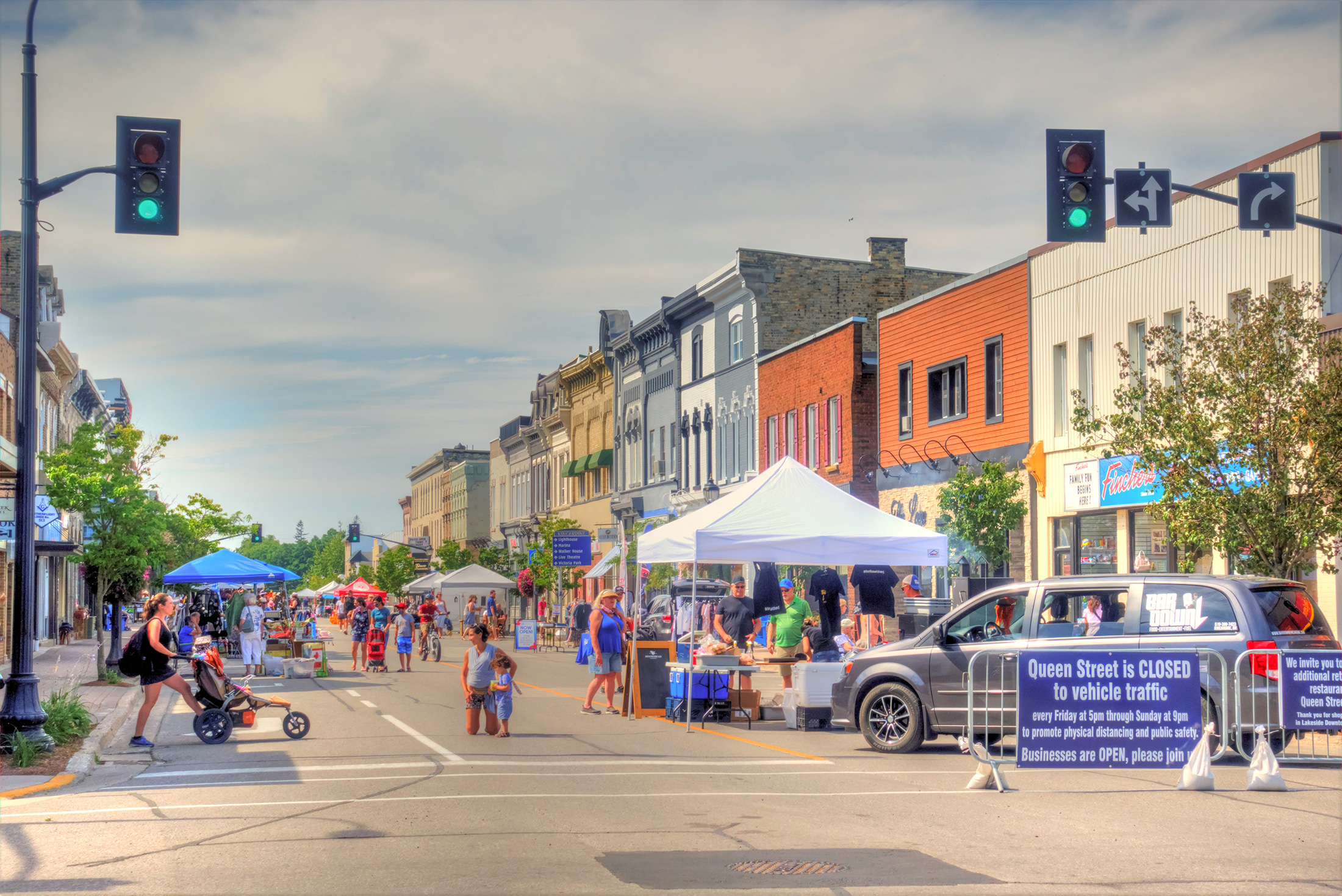 A lesser known Paris – in Ontario is visionary enough to close their main street to vehicular traffic during the summer months to draw people to the downtown core: Credit: Mark Wessel